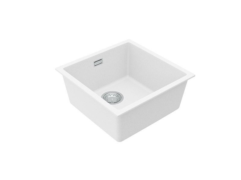 Мойка для кухни OMNI 20 GRANITAL ARCTIC-G11  450x450x198 с сифоном(1150044)