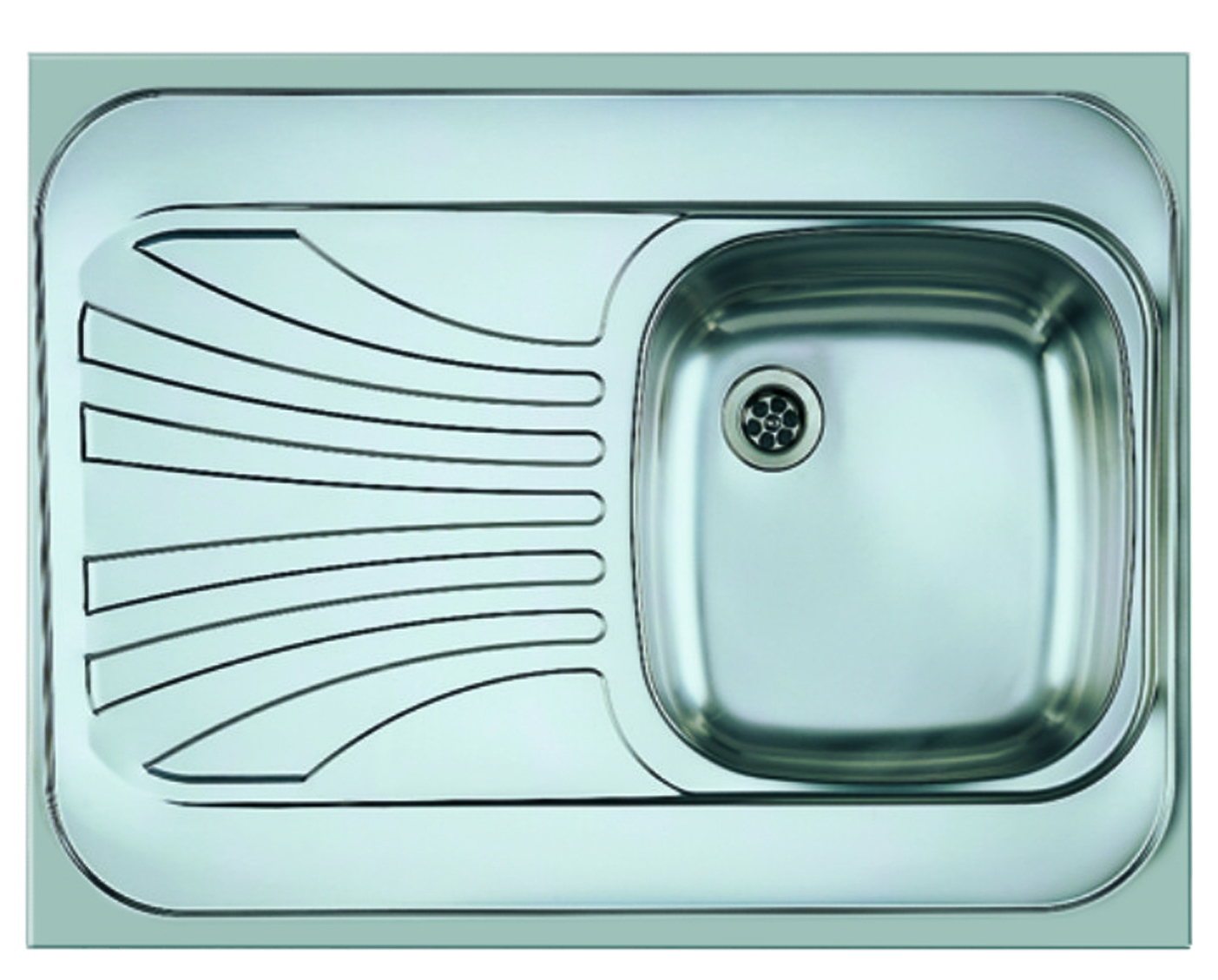 Мойка для кухни накладная CLASSIC 30R NAT-60 800X600 правая в комплекте с сифоном 1011717 (1009077)
